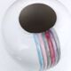 White Ceramic Vase with Hand Painted Details by Ambrogio Pozzi,