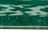 Handmade oriental contemporary 1980s 302 cm x 385 cm green wool carpet