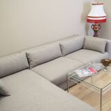 Grey corner sofa, Scandinavian design, 00s