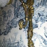 Bronze Tulip Sconce opaline 30 years