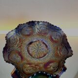 Prachtige schaal in iriserend glas met decor van dragon en lotus fenton