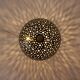 1950s French Saturn Table Lamp in Pierced Aluminum and Brass