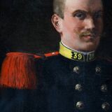 Portrait painting of a young French soldier, 1900