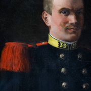 Portrait painting of a young French soldier, 1900