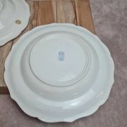 Paire d’assiettes Gien modèle Rouen bleu – décor classique