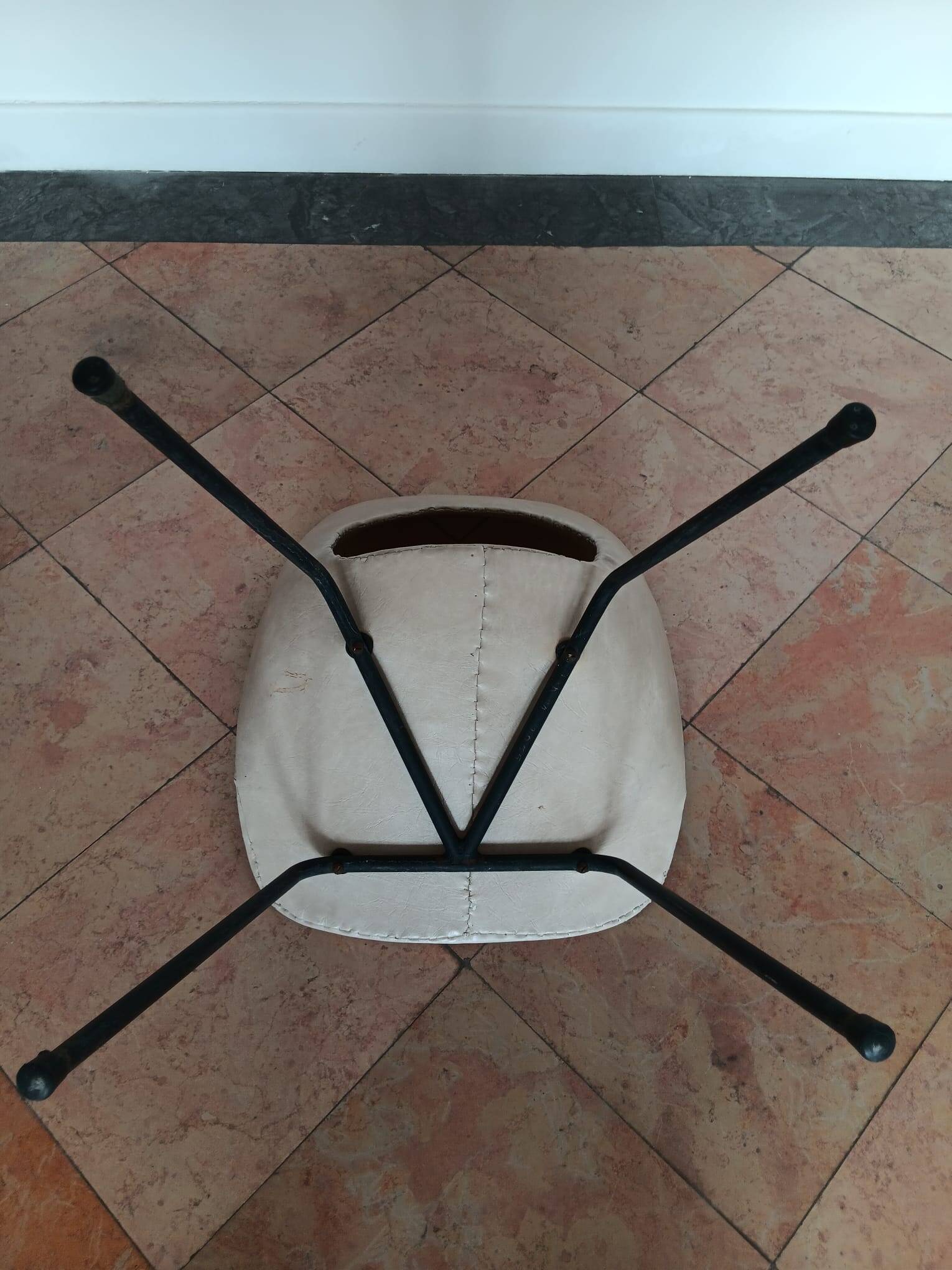 Rare Pair of "Tonneau" Chairs in Aluminium by Pierre Guariche (1954)