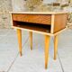 Vintage Scandinavian-style oak bedside table, circa 1960s/1970s