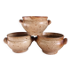 Soup bowls and cups in Puisaye stoneware by Jean-Pierre Prud'homme