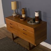 Restored teak retro uniflex 1960s chest of drawers sideboard q range by gunther hoffstead