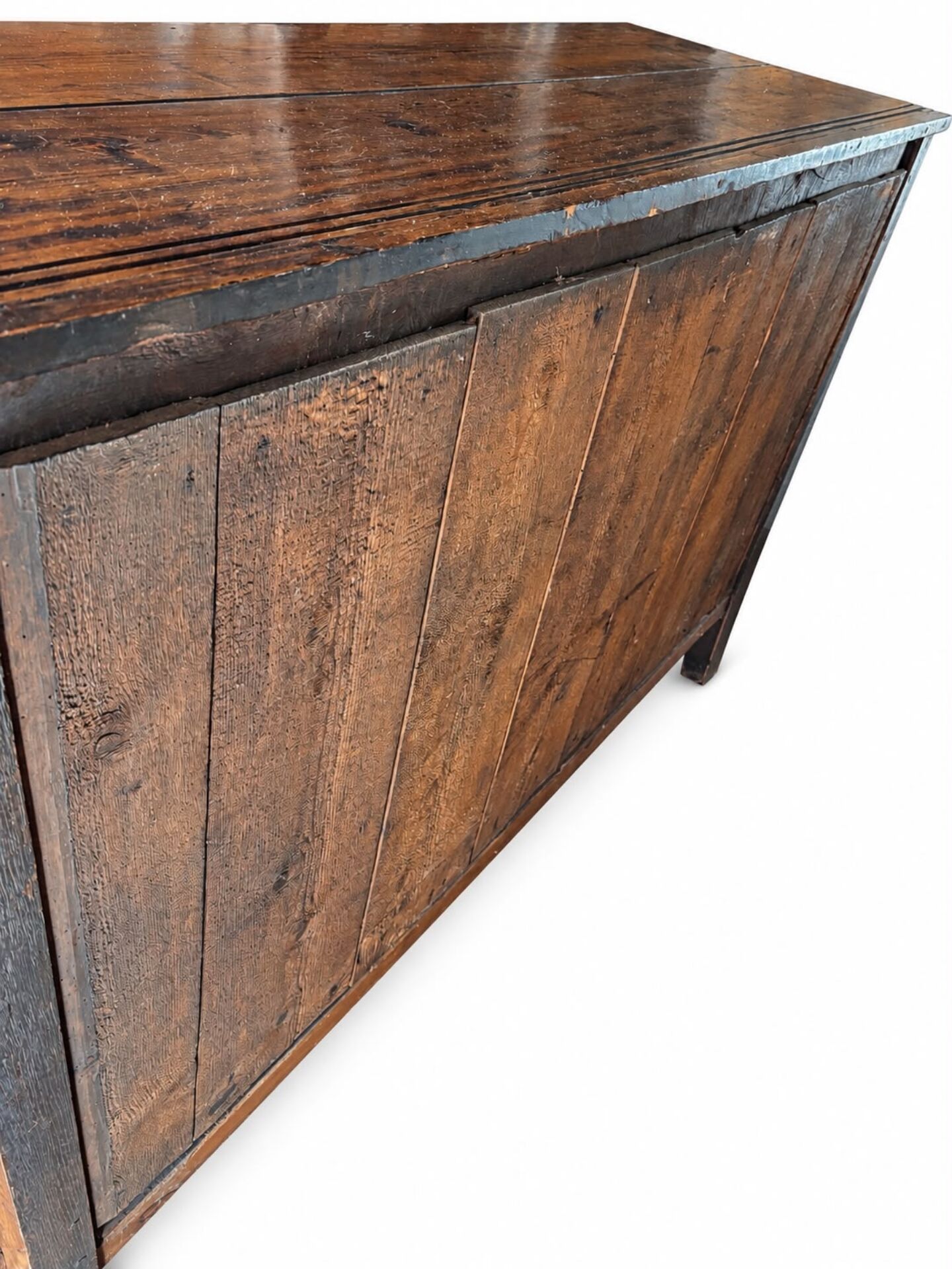 Enfilade of three Louis XV style doors in cherry wood from the 19th century.