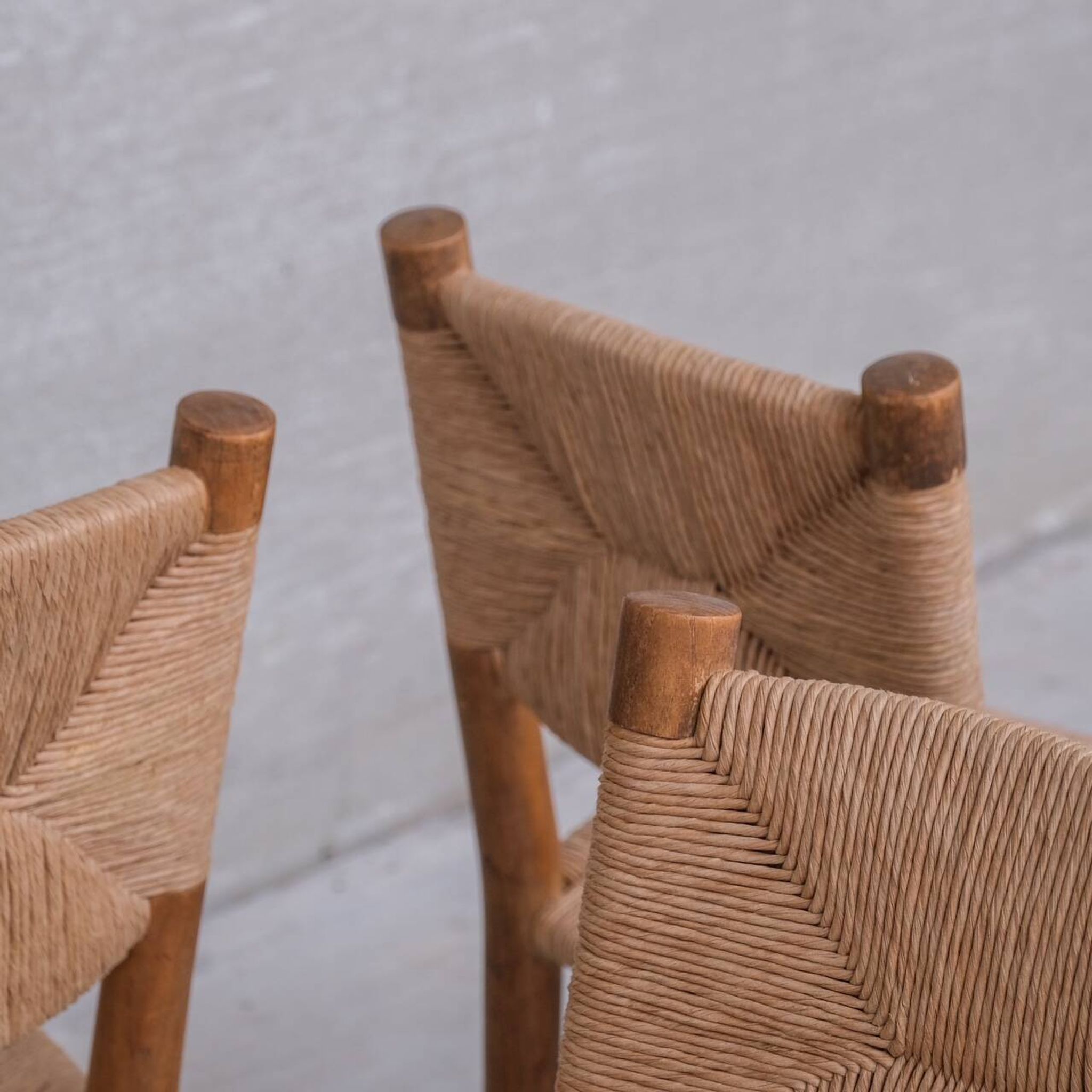 Set of Four Charlotte Perriand Bauche Chairs No.19 Model ed. BCB