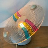 Toffoli Lamp Multicolor Plastic 80´s Disk Shape Pop Italy Disco Series