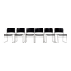 Set of 6 stacking chairs by David Rowland for HOWE, 1968