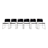 Set of 6 stacking chairs by David Rowland for HOWE, 1968