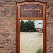 Grand miroir de cheminée français du 19ème siècle