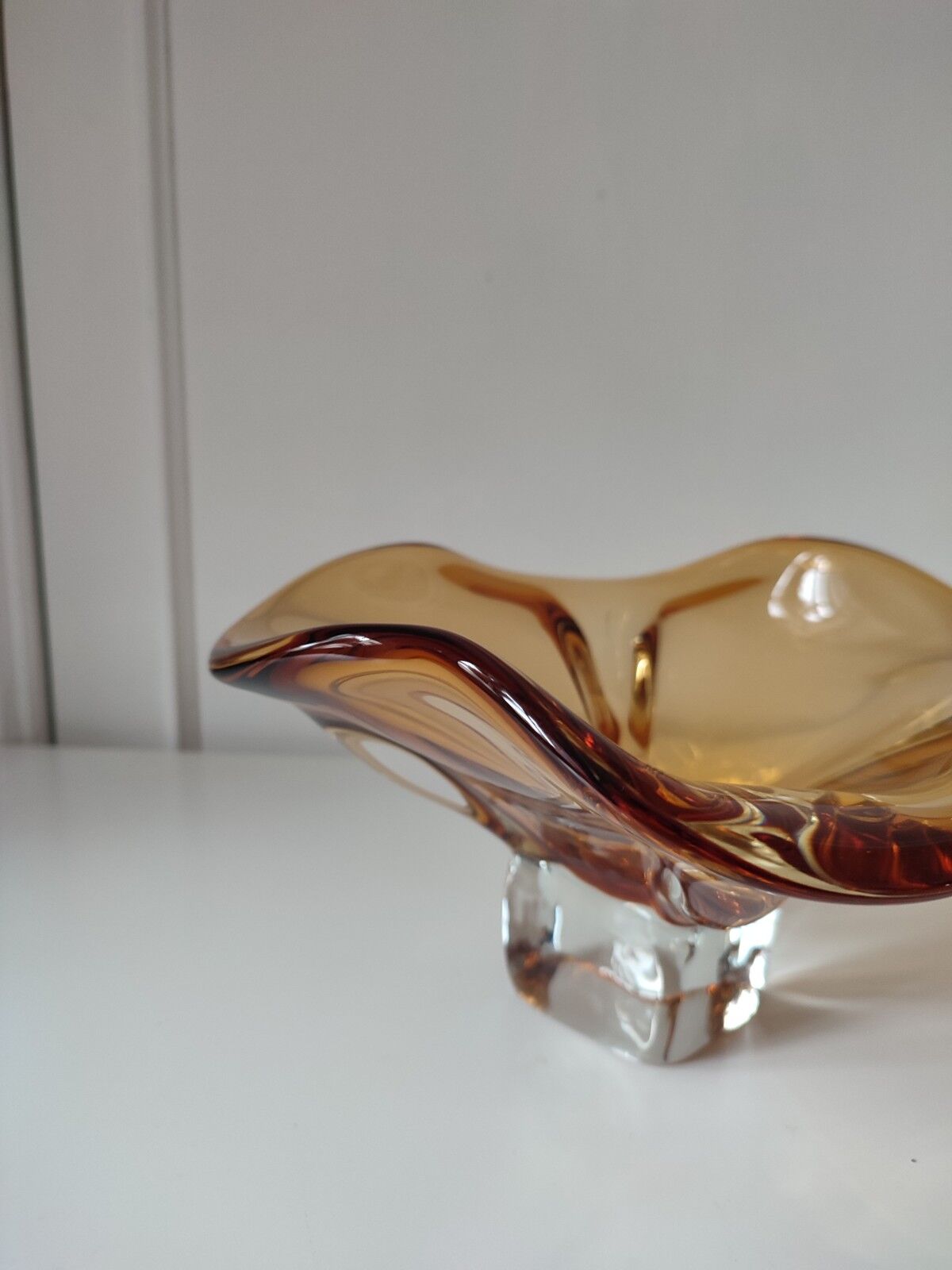 Amber glass cup