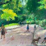 Walk in a park signed dated 1989
