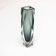 Vintage Geometric Vase in Grey "Sommerso" Murano Glass, Flavio Poli Style