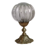 Bronze lamp and globe