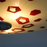 Large Vintage Czechoslovakian Opaline Glass Pendant Lights, 1970s, Set of 2