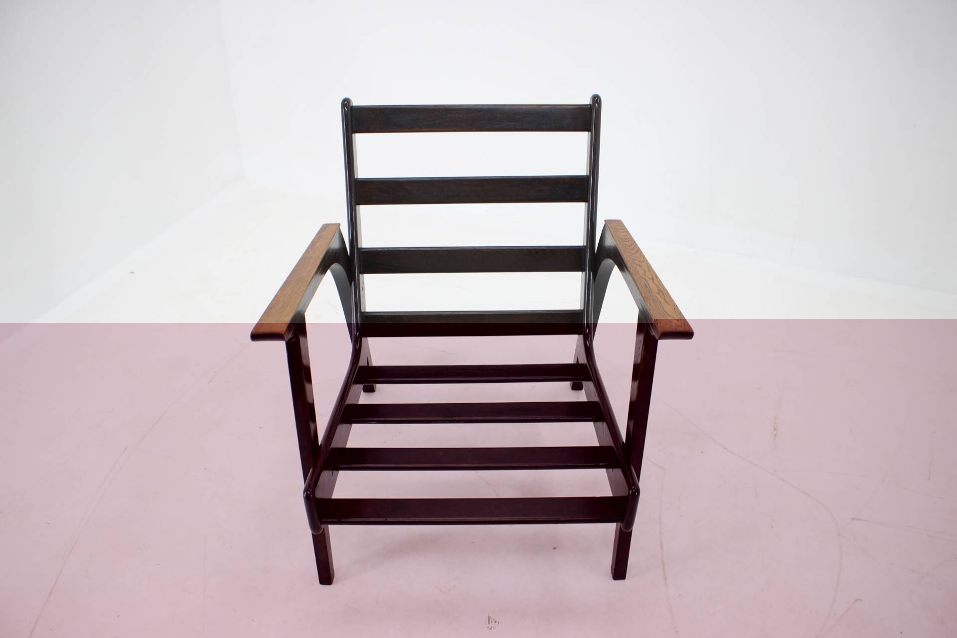 1960s Design Oak Armchair, Czechoslovakia