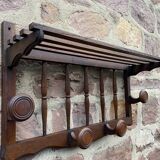 Coat hooks wall-mounted coat rack in rustic wood french coat rack 70s