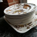 Set of 12 Mason's dessert plates + tray