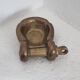 Clevis armrest ashtray in solid brass, nautical, 1950s/60s