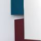 Miroir coloré de forme irrégulière dans le style d'Ettore Sottsass