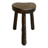 Tripod stool in solid wood, around 1960.