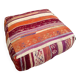 Handmade Moroccan Kilim Pouf: Vintage Berber Wool Floor Cushion