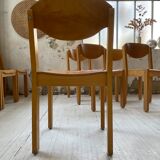 12 80s beech chairs