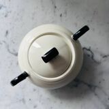 Bicolour porcelain sugar bowl