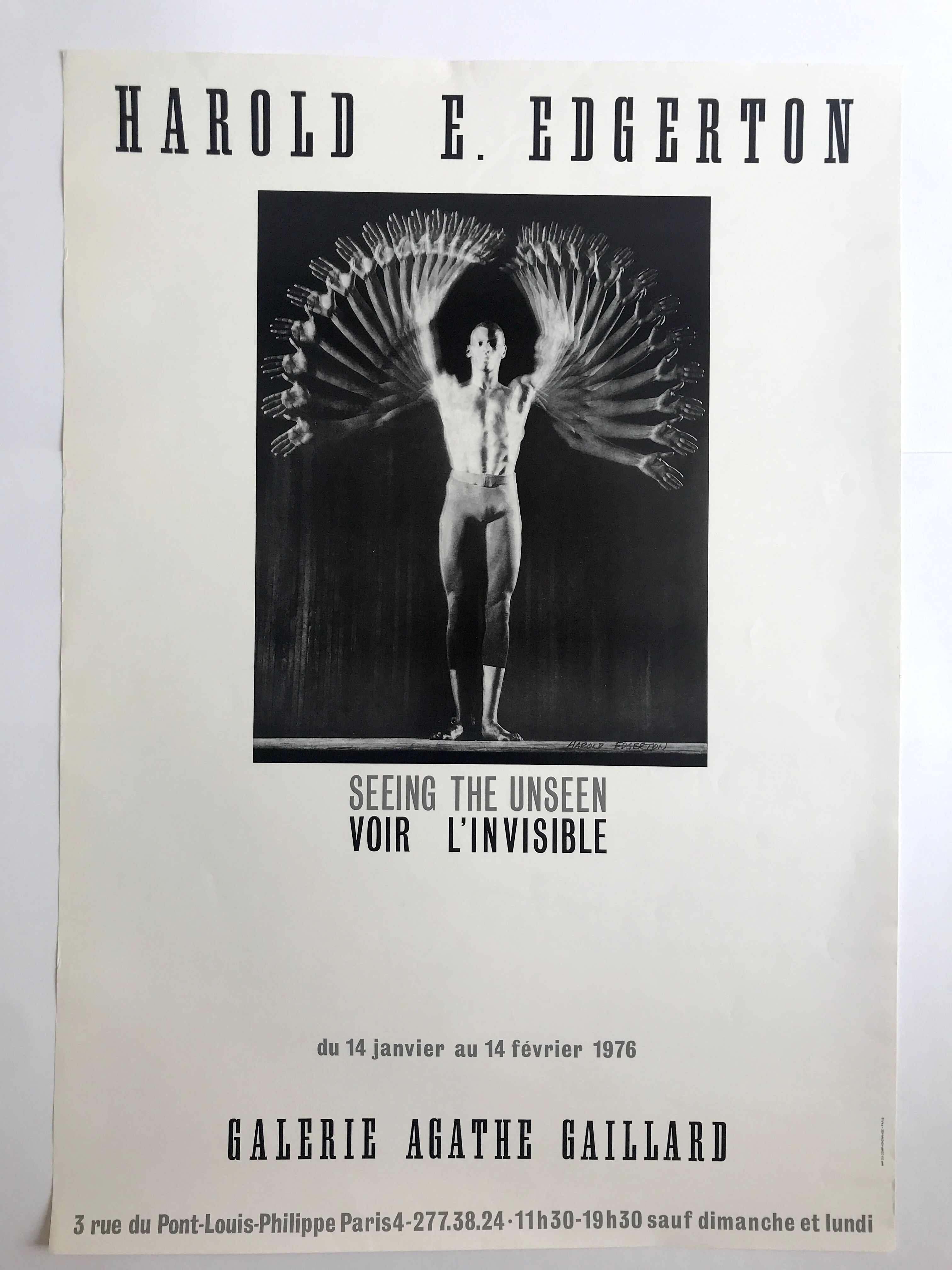 Original poster by Harold EDGERTON, Galerie Agathe Gaillard, 1976