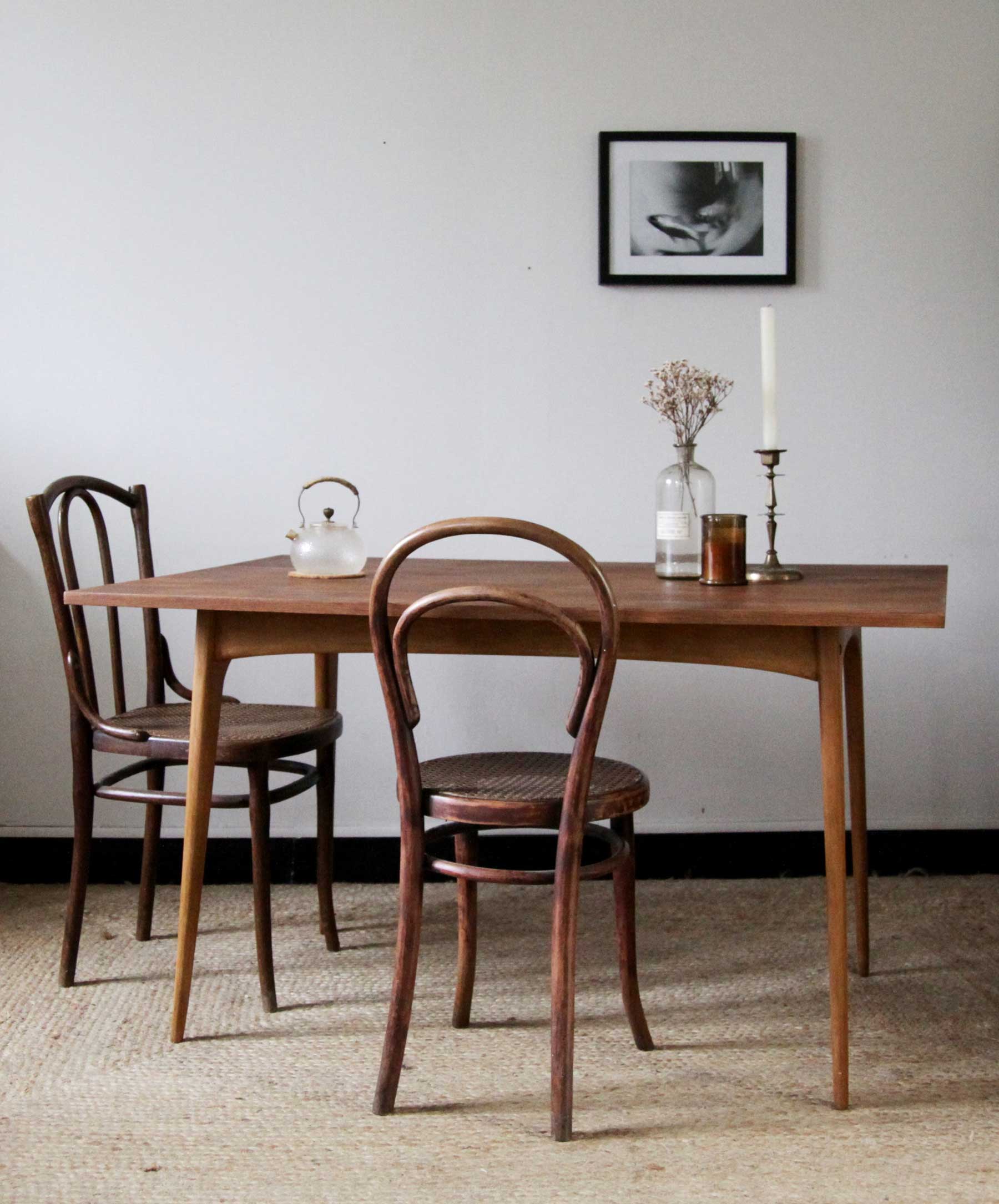 Vintage wooden dining table