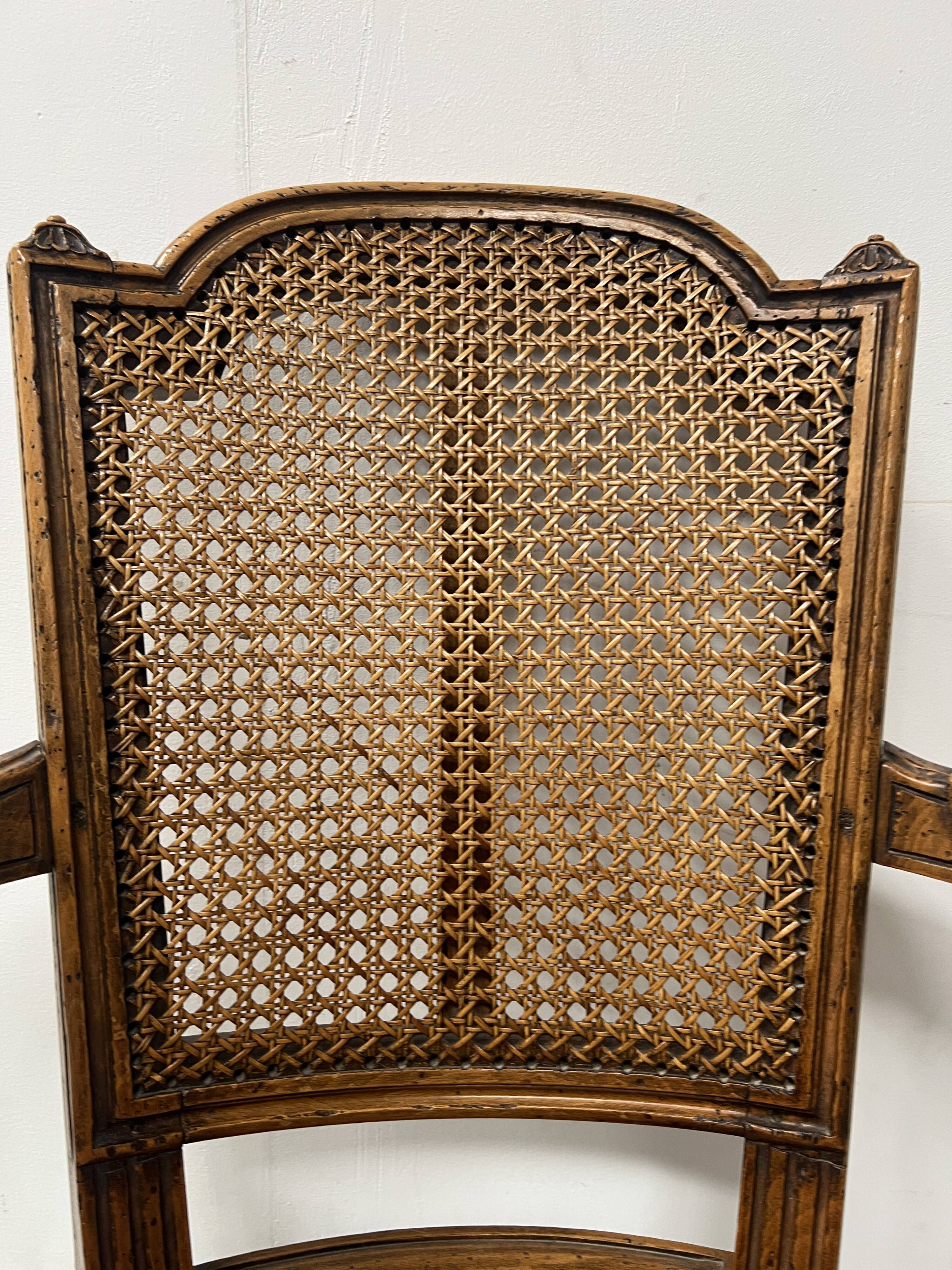 Louis XVI style office chair in stained beech