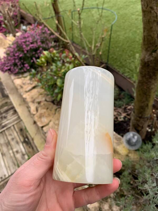 Vase soliflore en marbre blanc