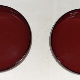 Plateau en bakélite laqué du Japon vintage avec 4 pièces