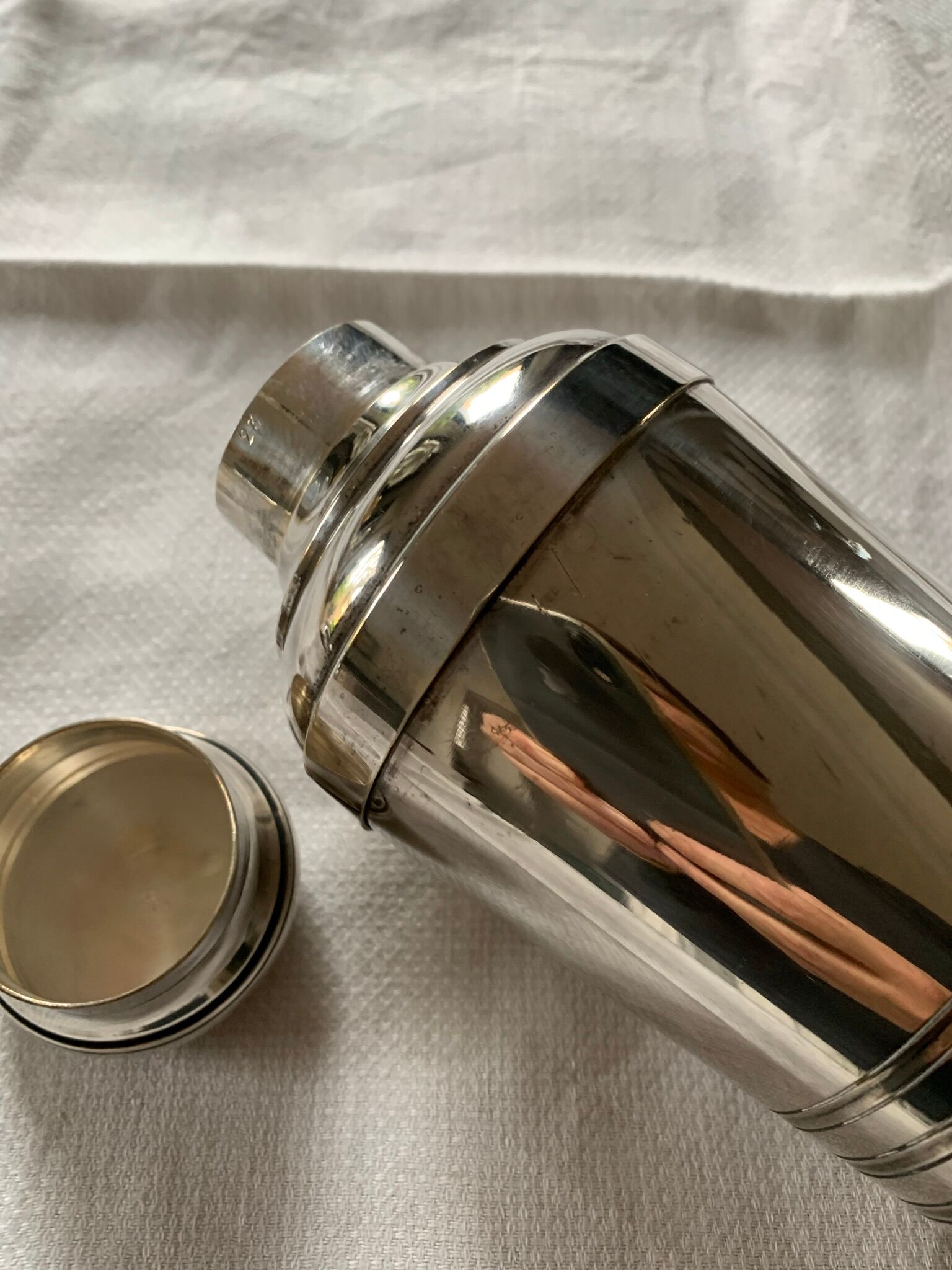 Shaker métal argenté vintage