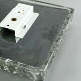 60s 70s lamp light wall lamp Hustadt Leuchten ice glass space age design 60s
