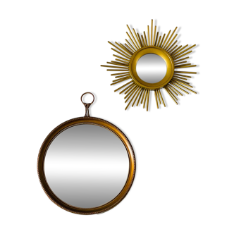 Vintage Gold Sun Mirrors