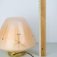 Midcentury glass & brass table lamp