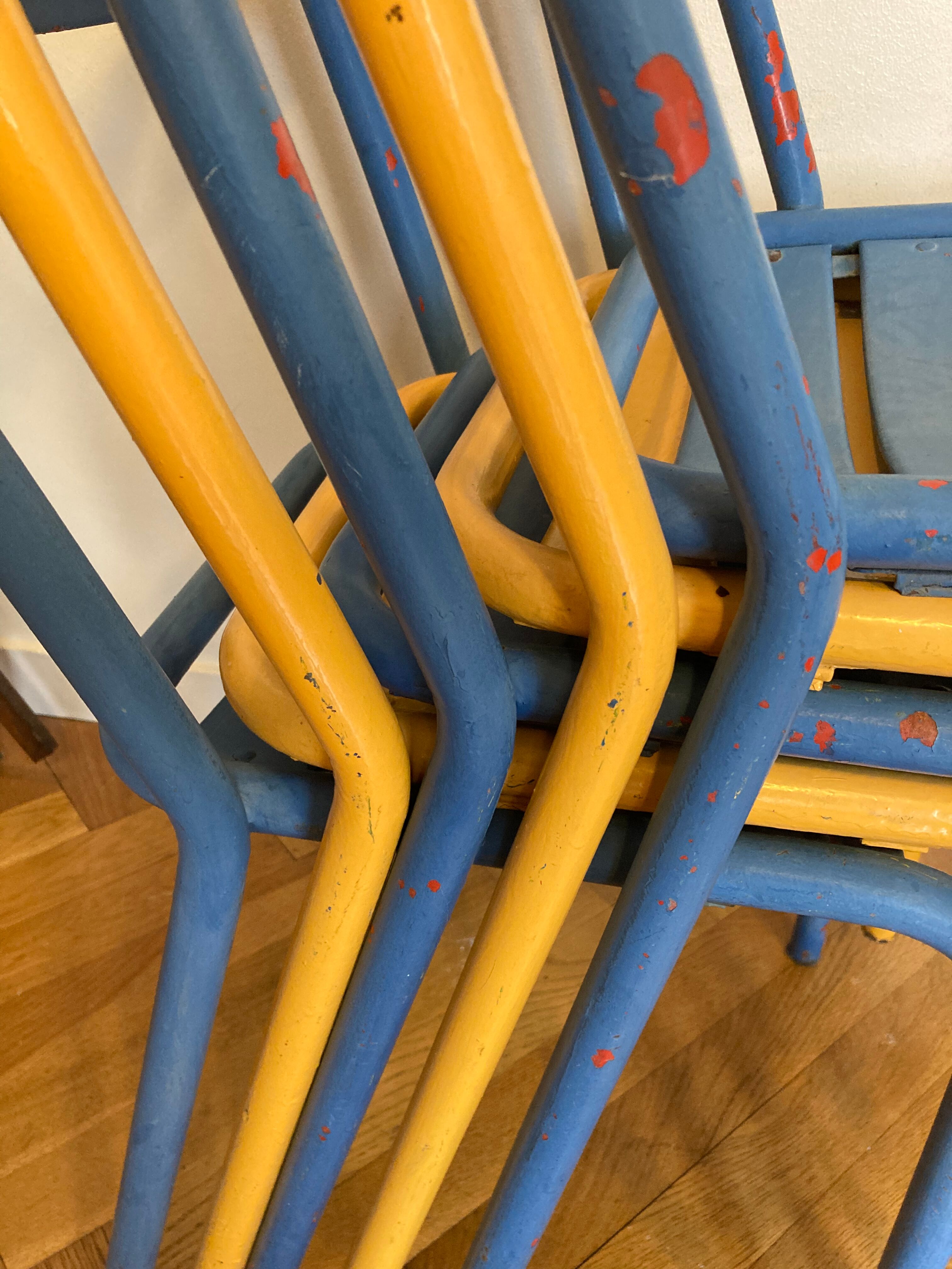 Set of 5 Tolix chairs