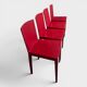 Set of 4 red saddle leather chairs - Matteo Grassi - Circa 1980