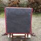 Vintage morris armchair in beech and fabric bordeaux napoleon iii