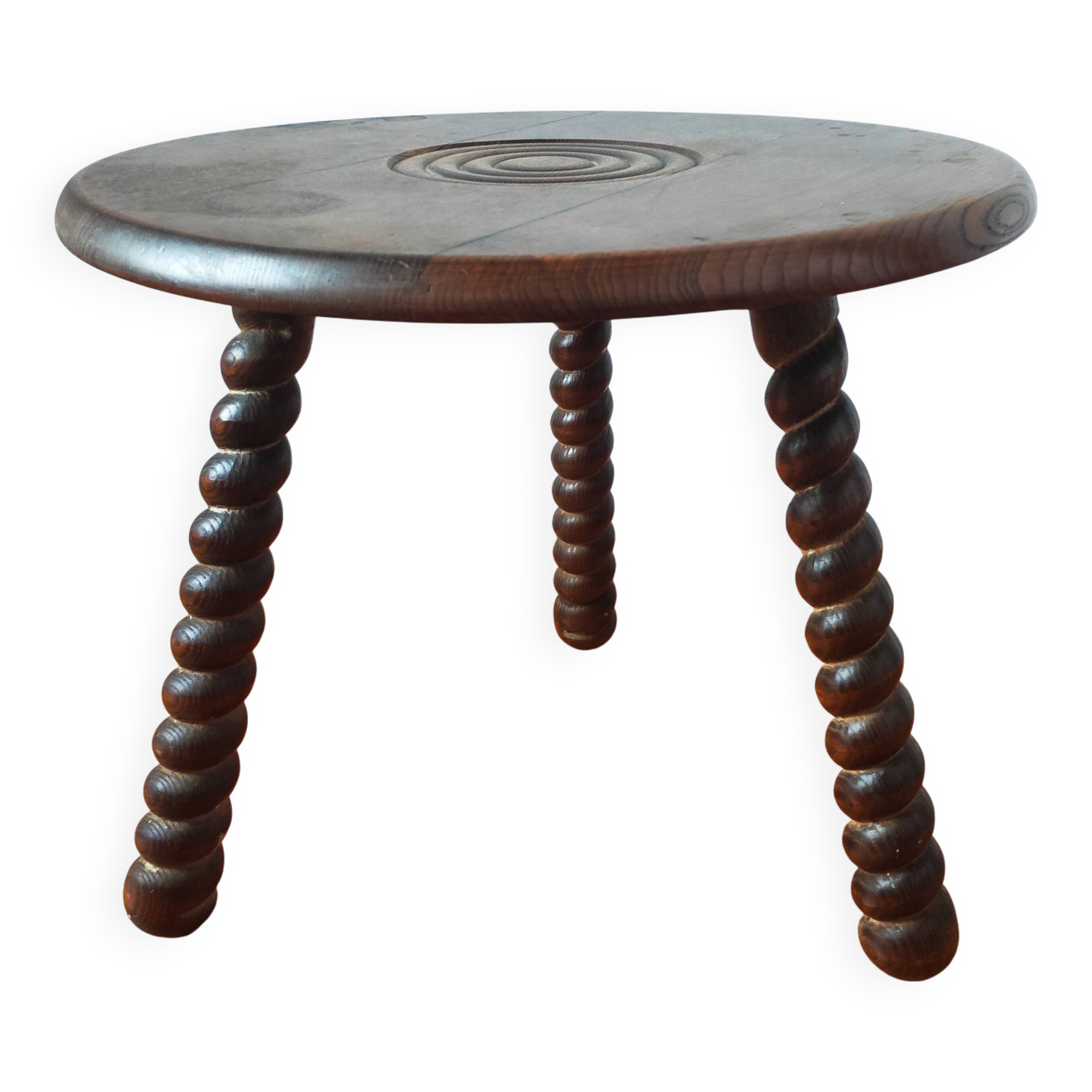 Brutalist tripod coffee table 1950