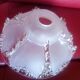 Ezan france 2x lampshade frosted glass & clear glaze