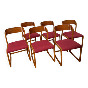 Série de 6 chaises traîneau