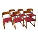 Série de 6 chaises traîneau Baumann vintage