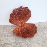 Rattan shell basket